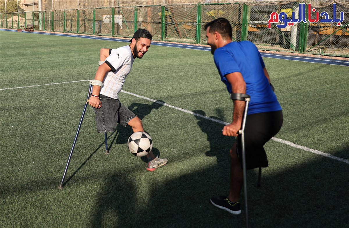 دوري كرة القدم لأصحاب الساق الواحدة - تصوير : معاذ النجار