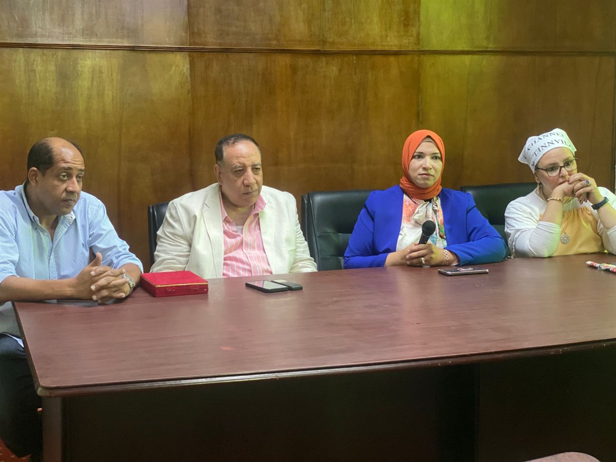جانب من اللقاء داخل نقابة الصحفيين بالإسكندرية