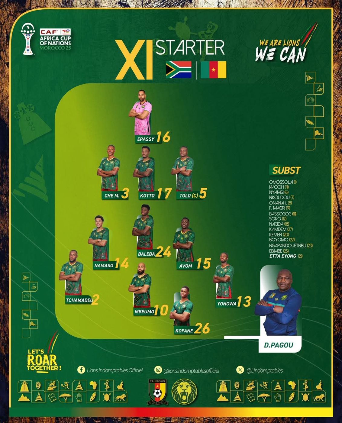 تشكيل الكاميرون&nbsp;