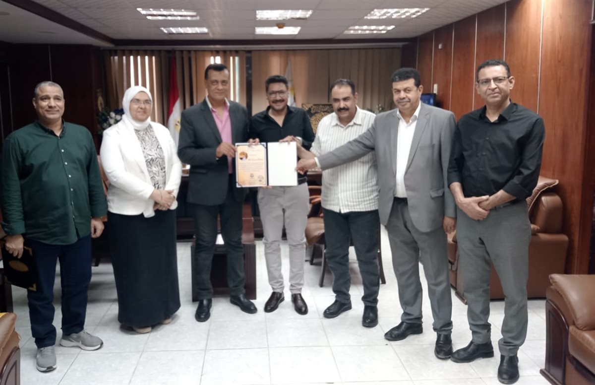 الدكتور محمد السيد إثناء التكريم