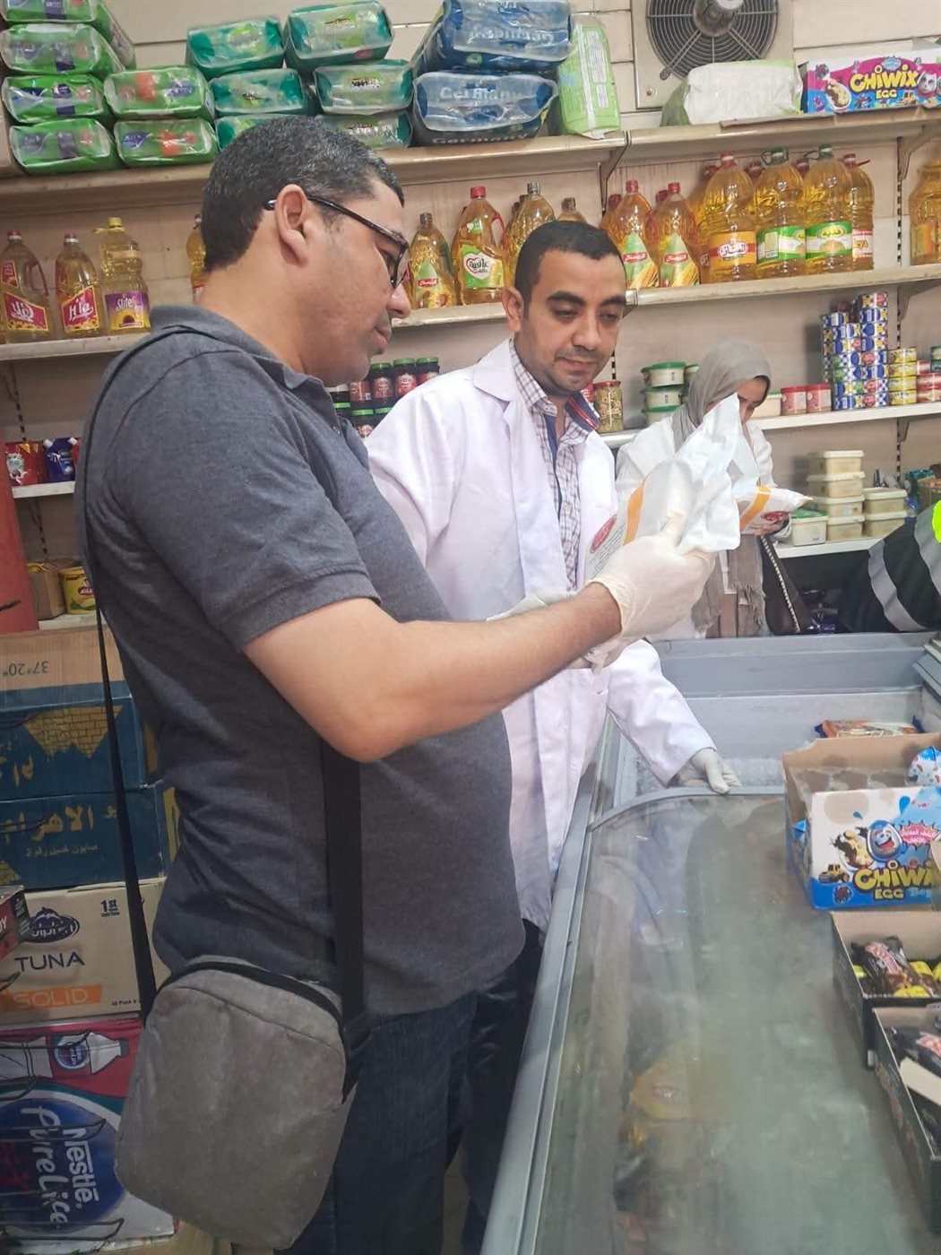 أثناء حملة التفتيش&nbsp;