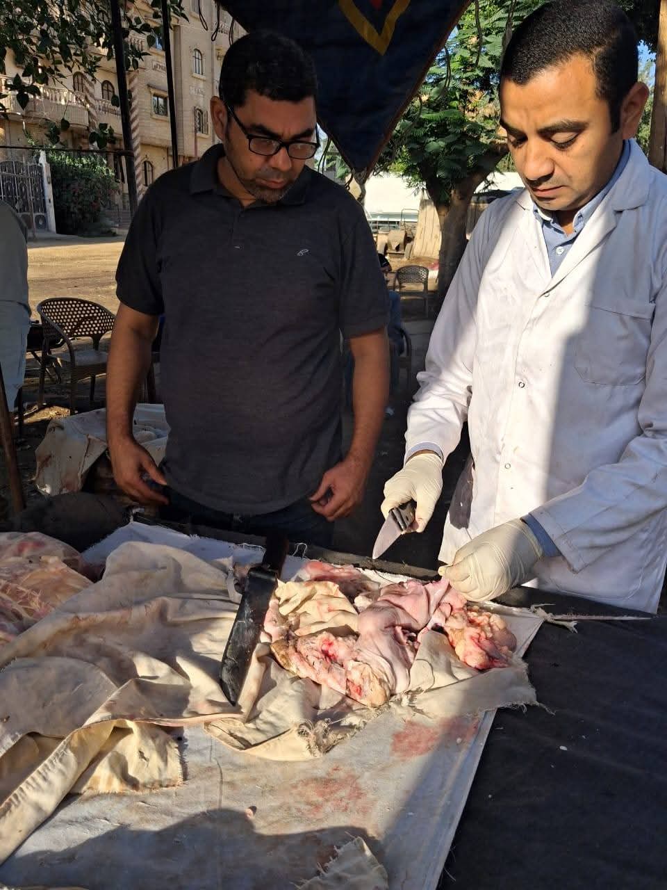 اثناء حملة التفتيش على اللحوم
