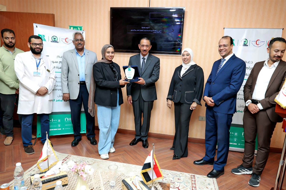 اثناء تكريم مؤسسة مصر الخير