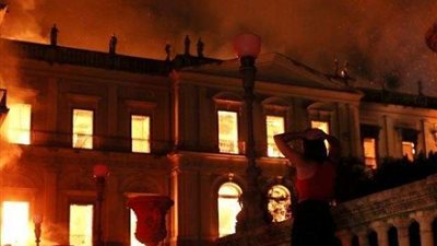 ”الآثار” قلقة بشأن مقتنيات مصر في متحف البرازيل المحترق
