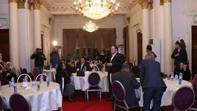 توافد الاعلاميين والصحفيين المكرمين باستفتاء بوابة الوفد على الحزب