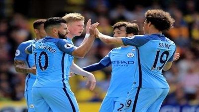 انتهاء الشوط الأول بتقدم مانشستر سيتى بثلاثية على هيديرسفيلد تاون