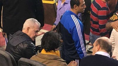 أجيري يتابع مباراة الأهلي والداخلية من استاد بتروسبورت