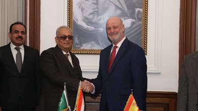 المستشار بهاء أبو شقة يستقبل السفير الأسباني في 