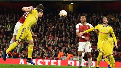 في غياب النني.. أرسنال يطيح بباريسوف من الدوري الأوروبي