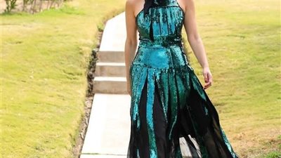 لقاء الخميسي تتألق بـالأخضر في أحدث جلسة تصوير