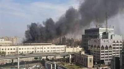المعمل الجنائي يعاين انفجار قطار بمحطة مصر
