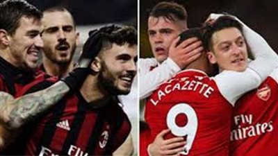 ننشر التشكيل الرسمي لمباراة أرسنال وميلان.. النني على دكة البدلاء