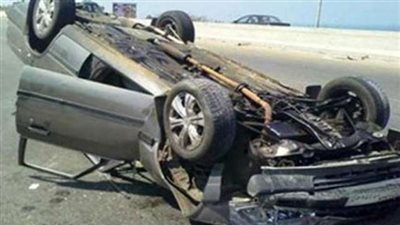 إصابة شخص إثر انقلاب سيارة ملاكي بطريق «صلاح سالم»
