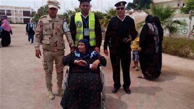 أمن جنوب سيناء يصطحب المسنين للجان