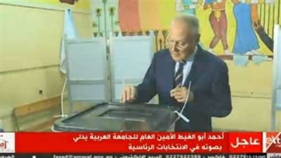 أمين جامعة الدول العربية يدلي بصوته في الانتخابات الرئاسية
