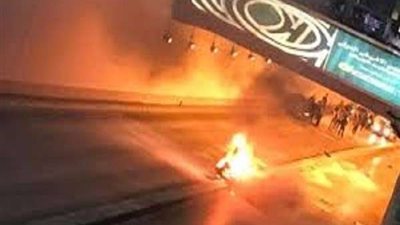 عاجل.. تفحم سيارة بنفق الكوربة والحماية المدنية تسيطر على الموقف