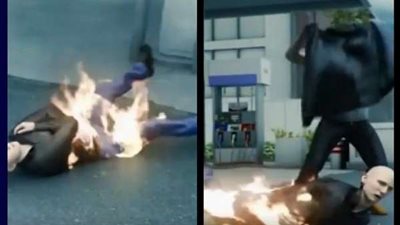 بالفيديو.. الطريقة الصحيحة لإنقاذ شخص اشتعلت فيه النيران