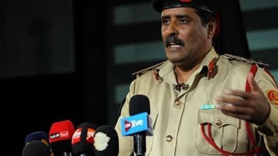 مؤتمرًا صحفيا للجيش الليبي للوقوف على حادث بنغازي الإرهابي