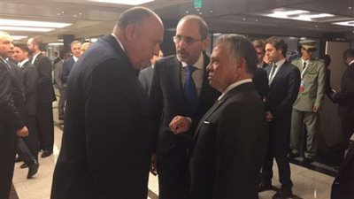 'شكري' يلتقي بالعاهل الأردني على هامش القمة الإسلامية بإسطنبول (صور)