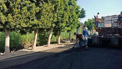 الانتهاء من أعمال الرصف بكرم ورزوق بمركز فارسكور