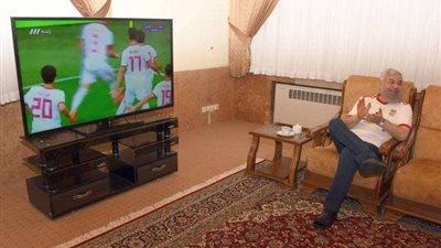 رد فغل روحاني أثناء تسجيل هدف بلاده في منتخب المغرب