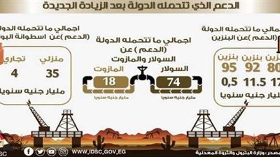 إنفوجراف.. حقائق يجب أن تعرفها عن دعم الدولة للمنتحاب البترولية