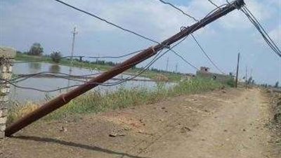 عمود كهرباء يهدد أرواح أهالي بلقاس بالدقهلية