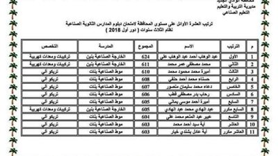 ننشر أسماء أوائل الدبلومات الفنية بالوادي الجديد (صور)