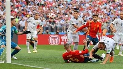 «هدف ذاتي» يمنح التقدم لإسبانيا على روسيا في كأس العالم