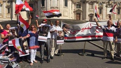 احتفالات المصريين بذكرى «30 يونيو» في روما