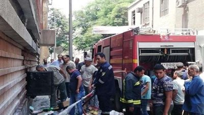 حريق بجوار مستشفى الجلاء التعليمي