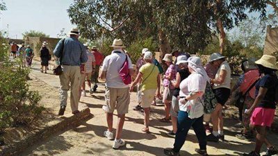 وفد سياحي أمريكي يزور تونا الجبل بالمنيا