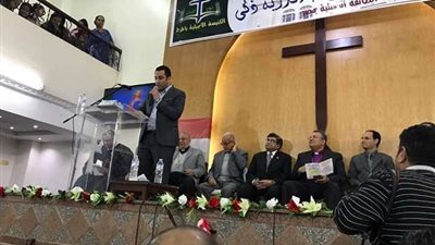 النائب أحمد علي يشارك فى افتتاح الكنيسة الإنجيلية بالمرج