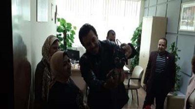 طلاب الجامعة العربية المفتوحة يستقبلون مصطفى شعبان بـ 