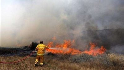 اندلاع حريقين شرق «بيت حانون» المحتلة بفعل البالونات الفلسطينية