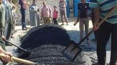 إنشاء مطبات صناعية بقرى الفيوم للحفاظ على سلامة المواطنين (صور)