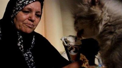 ”أم القطط”.. قصة سيدة تعاشر الحيوانات منذ وفاة زوجها: ”ولادي”