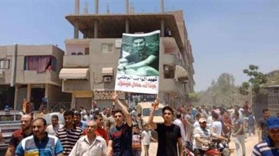 «في الجنة يا شهيد».. تشييع جثمان الملازم أول عبدالله العيسوي بالخانكة