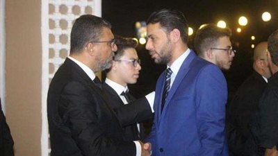 عزاء سمير التونى بمسجد الشرطة بحضور نجوم الإعلام (صور)