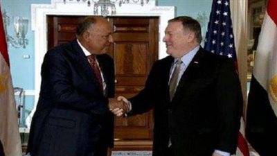 وزير الخارجية يعقد جلسة مباحثات مع نظيره الأمريكي في واشنطن