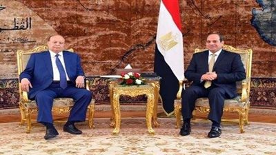 الرئيس السيسى يبحث مع نظيره اليمنى تعزيز الأمن فى البحر الأحمر