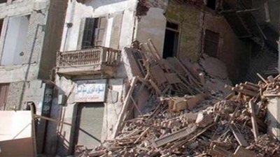 انهيار جزئي بأحد العقارات فى الإسكندرية