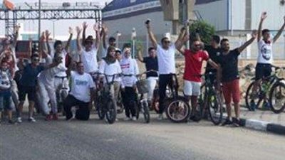 بالصور.. تنظيم أول مارثون للدراجات الهوائية بالخانكة