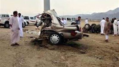 إصابة 14 شخص إثر حادث انقلاب سيارة أجرة بالمنوفية