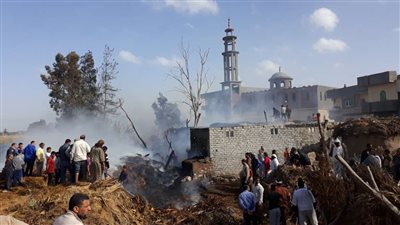 السيطرة على حريق التهم عدد من المنازل بإحدى قرى البحيرة