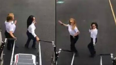 بالفيديو.. فتاتان ترقصان «كيكي» باستخدام طائرة