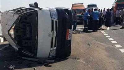 مصرع وإصابة 17 شخصًا في انقلاب «ميكروباص» بأسيوط