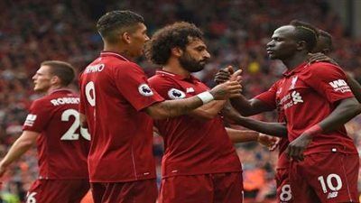 ليفربول يتقدم بأقدام ماني وفرمينو في الشوط الأول (فيديو)
