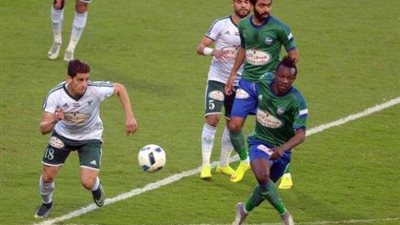 انتهاء الشوط الأول بين المقاصة والمصري بالتعادل السلبى