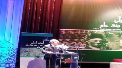 سعيد المصري ينقل كلمة وزيرة الثقافة في مؤتمر 